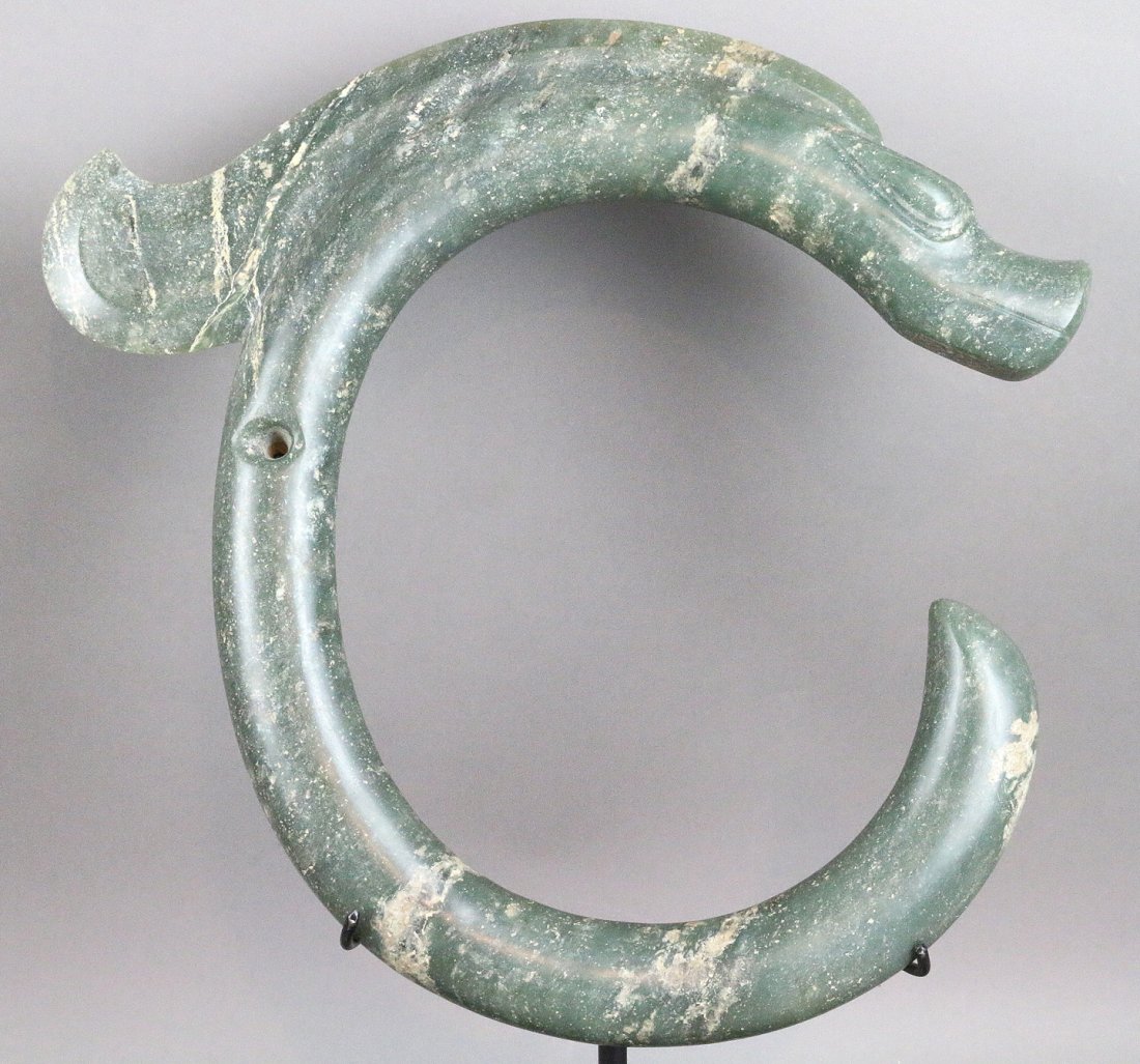 Jade Hongshan Culture Style Curling Dragon: Jade Hongshan Culture Style Curling Dragon 10x12