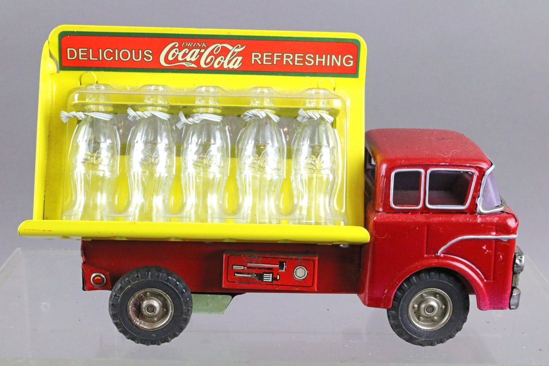 Japan Friction Coca Cola Truck Tin Litho: Japan Friction Coca Cola Truck Tin Litho 9 inches probable marriage, still presents well.