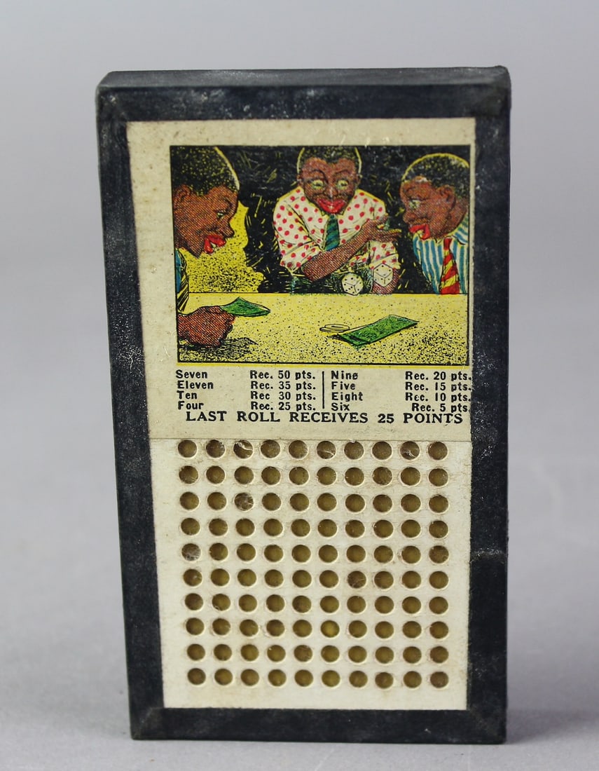 Very Rare 1920s Ajax Black Memorabilia Gambling Punch Board: Graphic unused Ajax Black Memorabilia Gambling Punch Board. Extremely rare survivor. Excellent graphics.