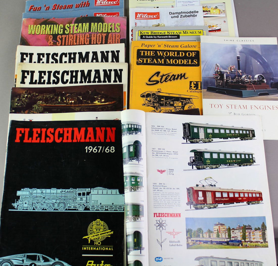 Fleischmann Catalogs & Steam Toy Catalogs: Original Fleischmann 1960s Catalogs, Wilesco, & Steam Toy Books and Catalogs.