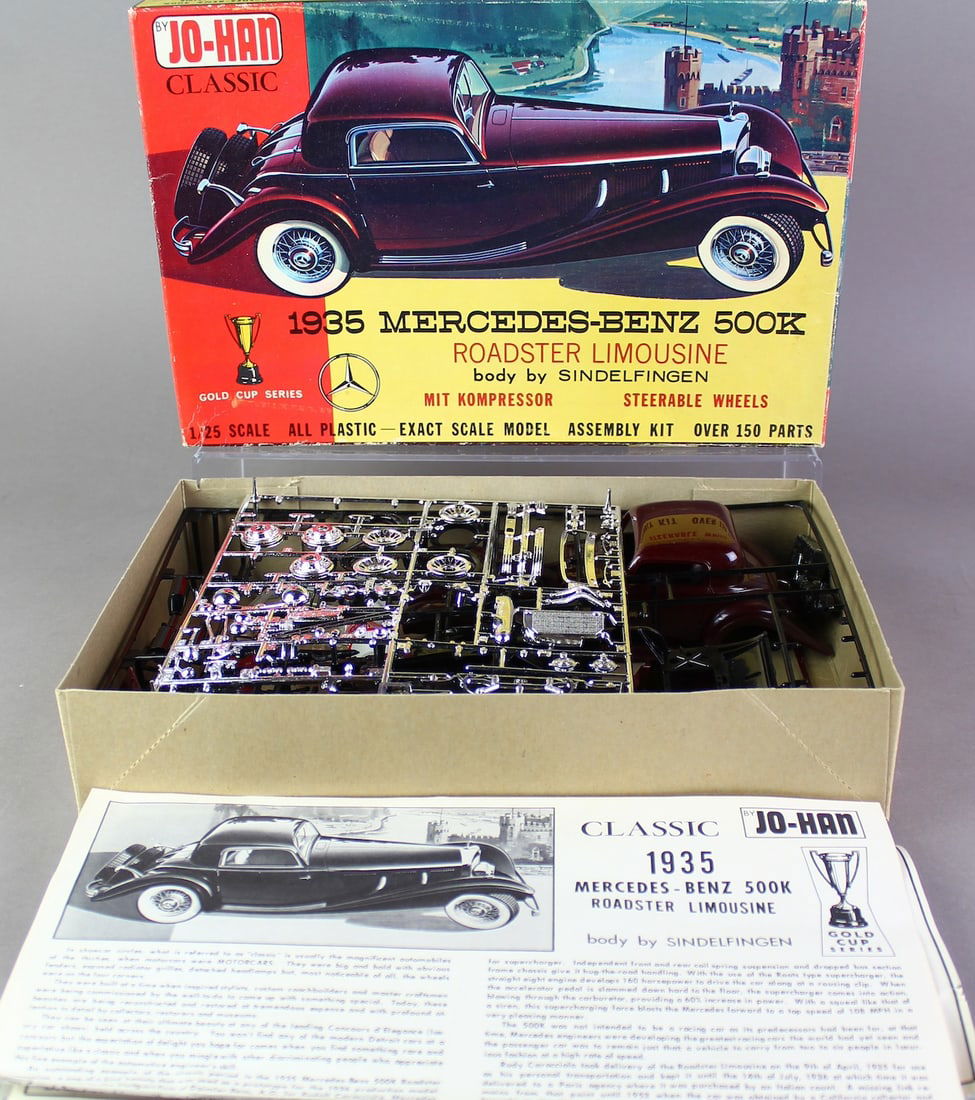 Jo-Han 1935 Mercedes-Benz 500K Mint in Box: Jo-Han 1935 Mercedes-Benz 500K Mint in Box. Never Built pristine model.