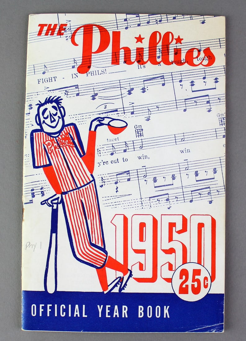 1950 Phillies Baseball Whiz Kids Yearbook: 1950 Phillies Whiz Kids Yearbook. Nice Copy with Ashburn, Robin Roberts, Curt Simmons and Phillies baseball.