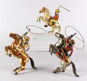 Marx & German Tin Cowboys with Lasso