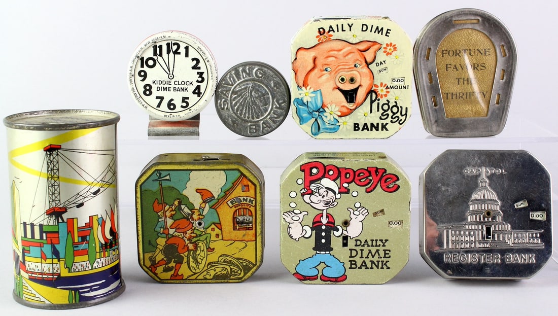 Tin Register Bank Collection Popeye, Piggy Banks (1 of 3)