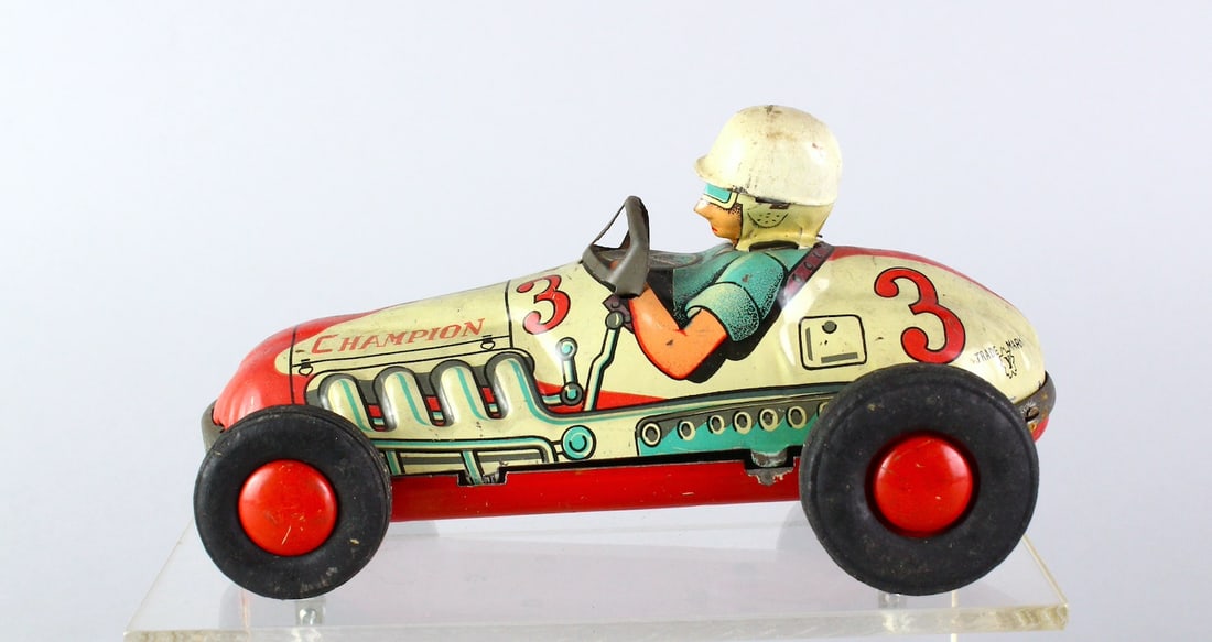 ⭐️Yonezawa Friction Powered Champion Car Bonhams Cars : A rare boxed 'Champion Racer Indianapolis