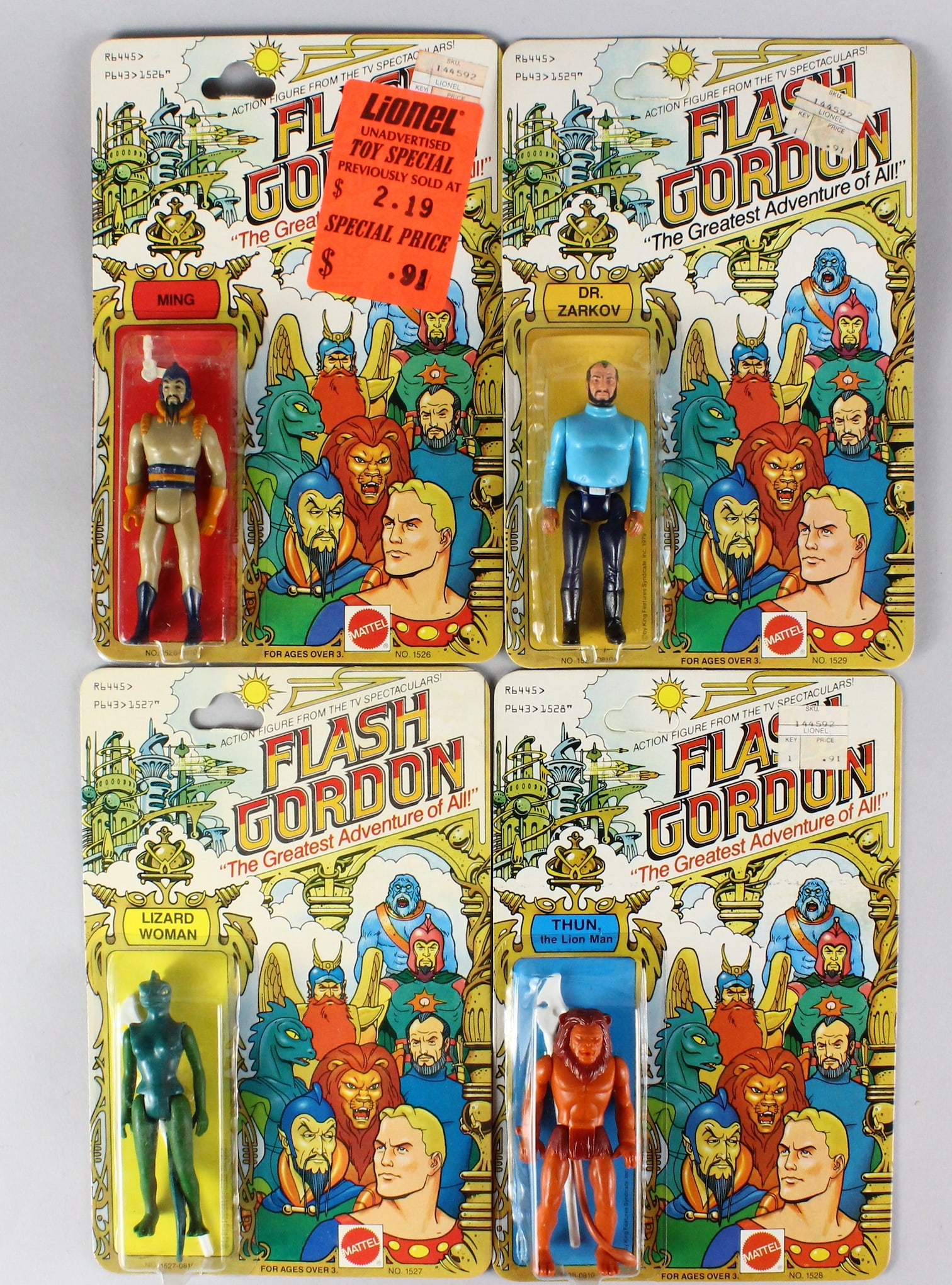 Four 1979 Mattel Flash Gordon Action Figures MINT (1 of 5)