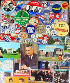 President & Campaign Pinback Collection & Cards