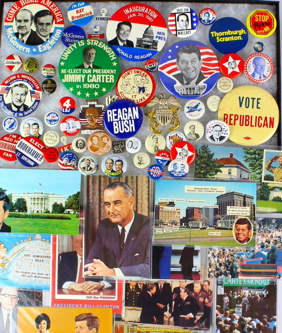 President & Campaign Pinback Collection & Cards (1 of 4)