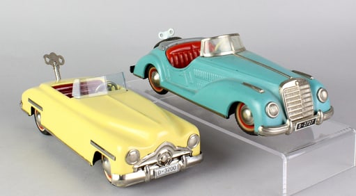 Pair of German Tin Distler Cabriolet Cars