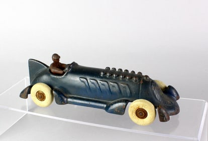 Hubley Cast Iron Race Car Long 12 Cyl