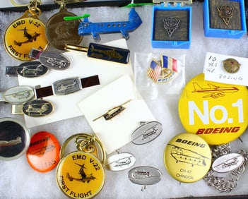 Boeing Service Pins Incl Gold Filled