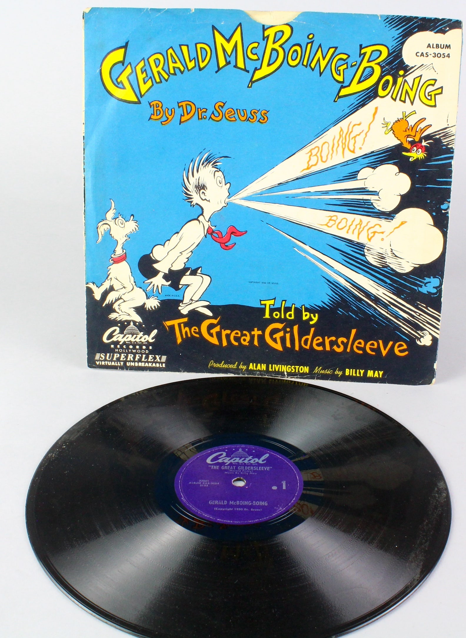 Dr Seuss Gerald McBoing-Boing Record Early: Dr Seuss Gerald McBoing-Boing Record Early Capital Record Album.