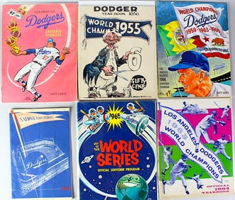 1953-1967 Dodgers World Series Yearbooks & Programs