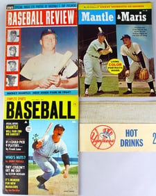 1960s Baseball Magazine Mantle & Maris & Yankee Stadium
