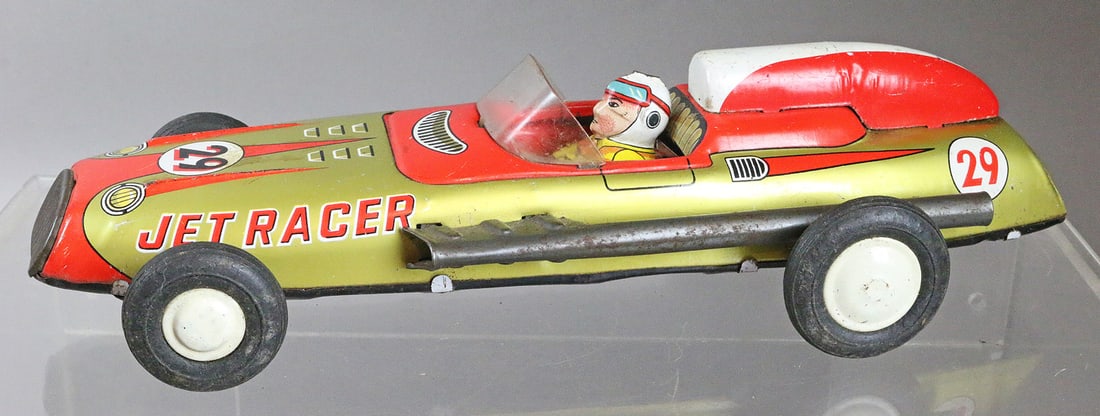 Japan Jet Racer Tin Litho Friction Car (1 of 4)