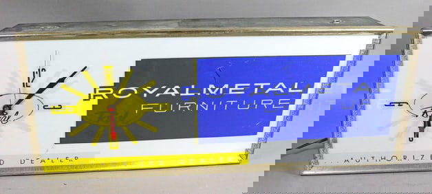 Royal Metal Mid Century Furniture Adverting Sign