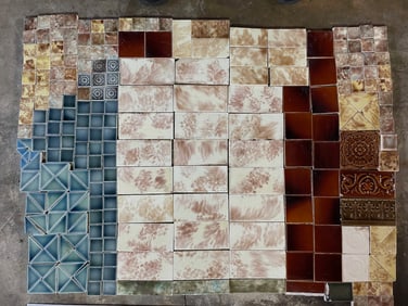 1890s Trent Pottery Tiles Original Victorian Tiles