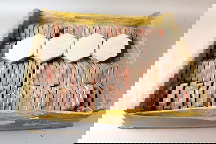 Grueby Hex Tile Lot in Original Crate 92 Tiles