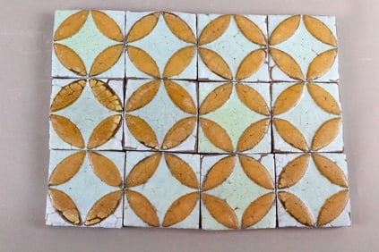 Grueby 3x3 Grey Mustard Tiles