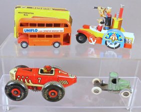 Corgi Popeye, Budgie in Box,  Marx Race Car Lot