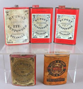 Dupont Gun Powder Tins 1920s