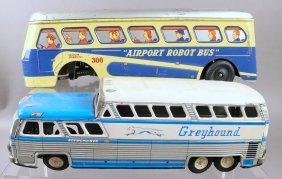 Woodhaven Airport Robot & Japan Tin Greyhound Bus Lot