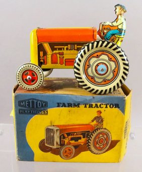 Mettoy Farm Tractor In Box