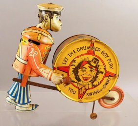 Marx Drummer Boy Wind Up Tin Litho