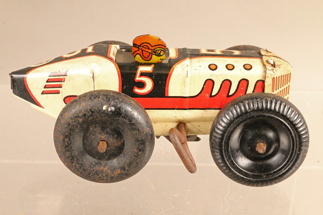 Marx #5 Tin Wind Up Racer: Marx #5 Tin Wind Up Racer