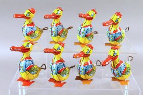 J Chein Wind Up Duck Lot NOS Mint