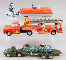 Japan Automatic Toy Co Tin Truck Lot