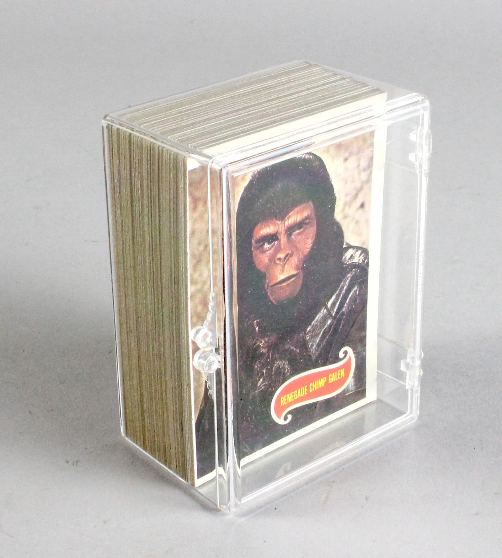 1967 Topps Planet of the Apes Complete Card Set: 1967 Topps Planet of the Apes Complete Card Set. Preserved in plastic case, excellent to near mint cards
