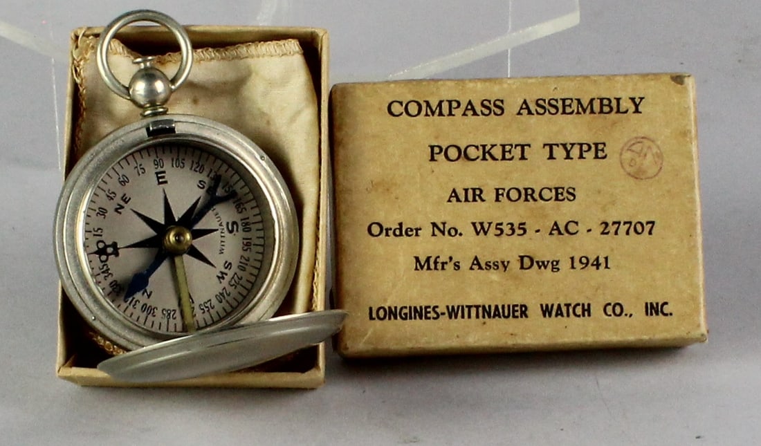 1941 WWII Air Force Compass in Box Longines-Wittnaurer (1 of 5)