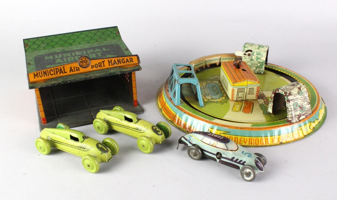 Marx Airport, Honeymoon Express & Race Cars (1 of 3)