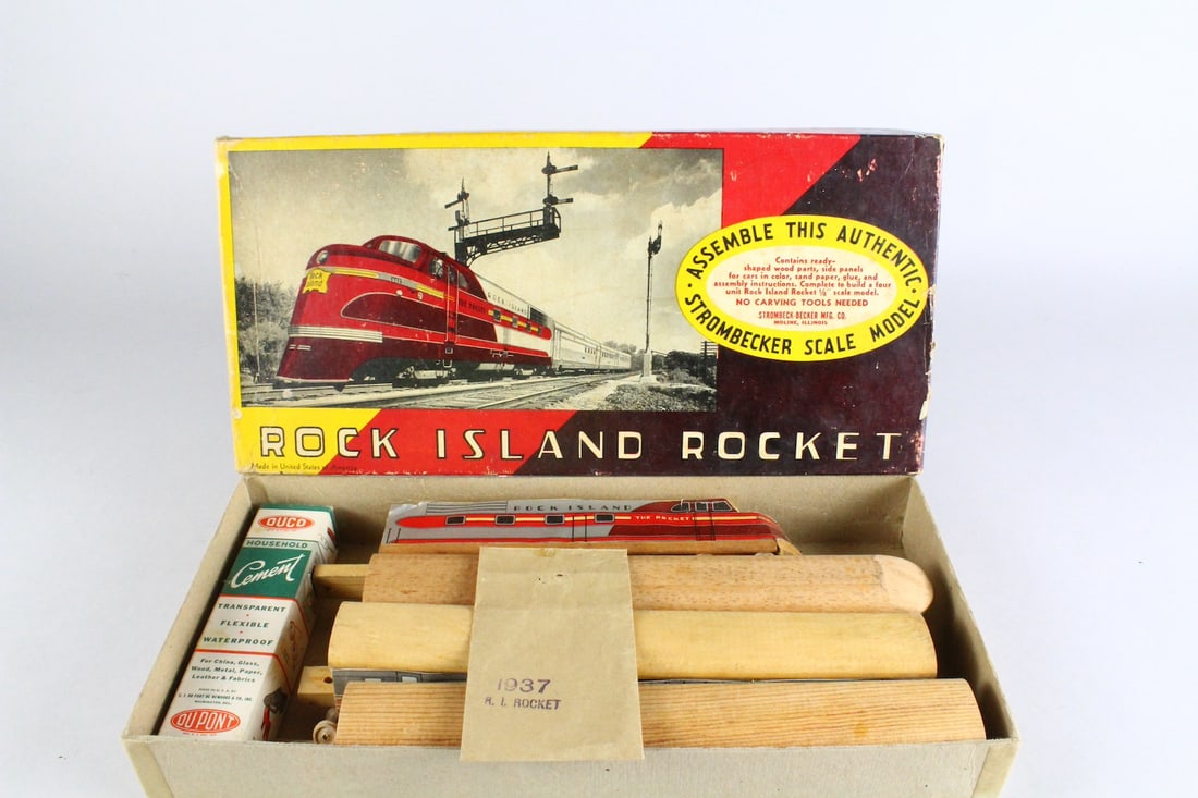 Strombecker Rock Island Rocket Vintage Model Mint in Box (1 of 3)