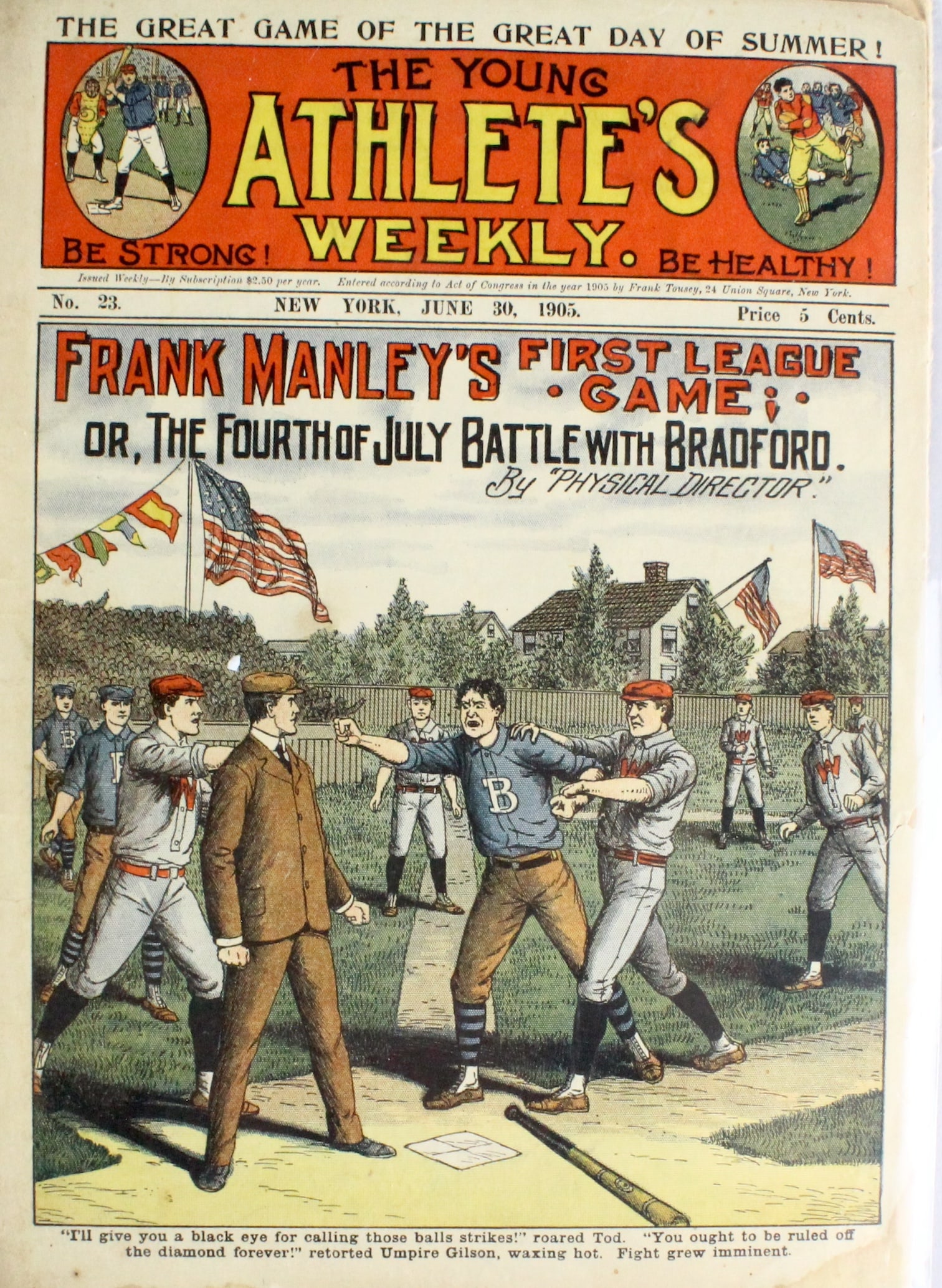 1905 BASEBALL Frank Manley's Young Athlete Weekly (1 of 5)