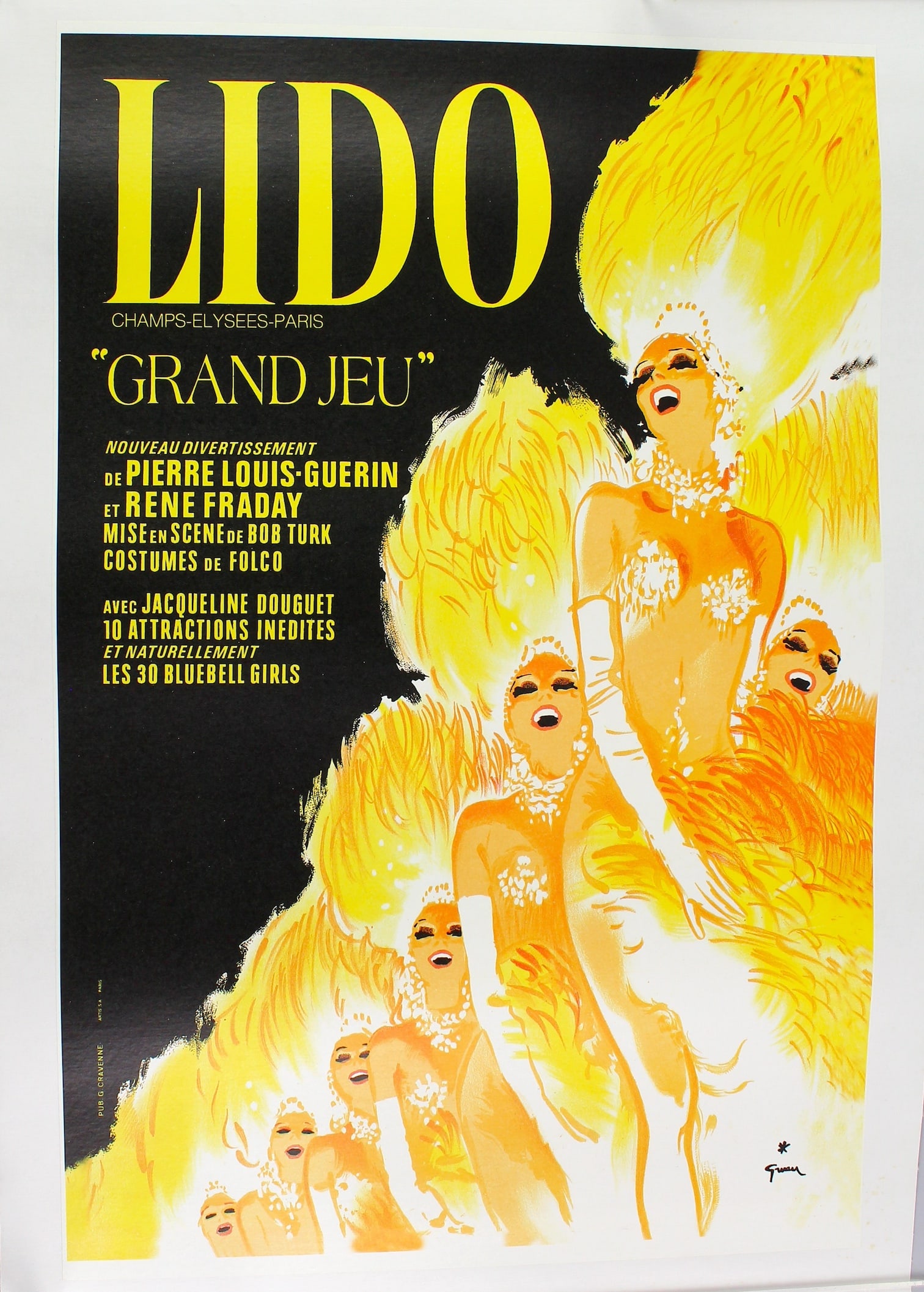 Lido Grand Jeu Dance Poster on Linen (1 of 1)