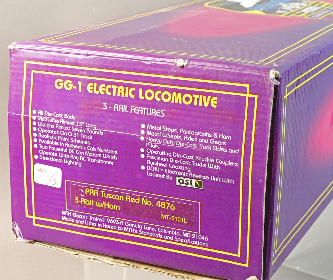MTH Tuscan Red GG1 Locomotive in Box 4876 (1 of 2)