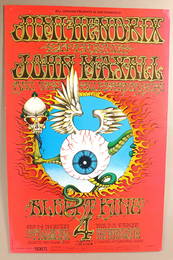 Jimi Hendrix Flying Eyeball Poster BG105 2nd Print RARE