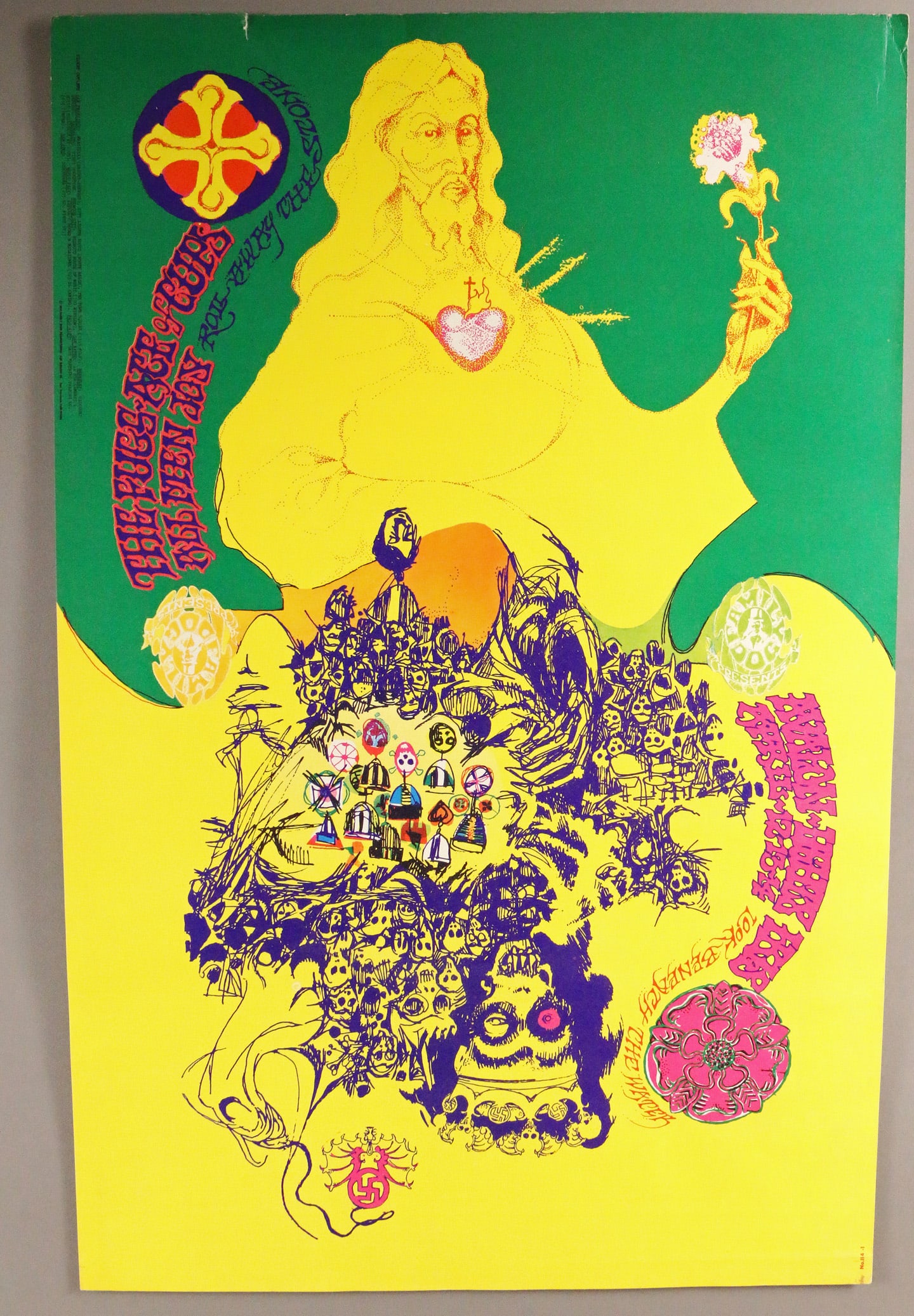 The Fugs FD14 Poster 1st Printing: The Fugs FD14 Poster 1st Printing, small tear VG-