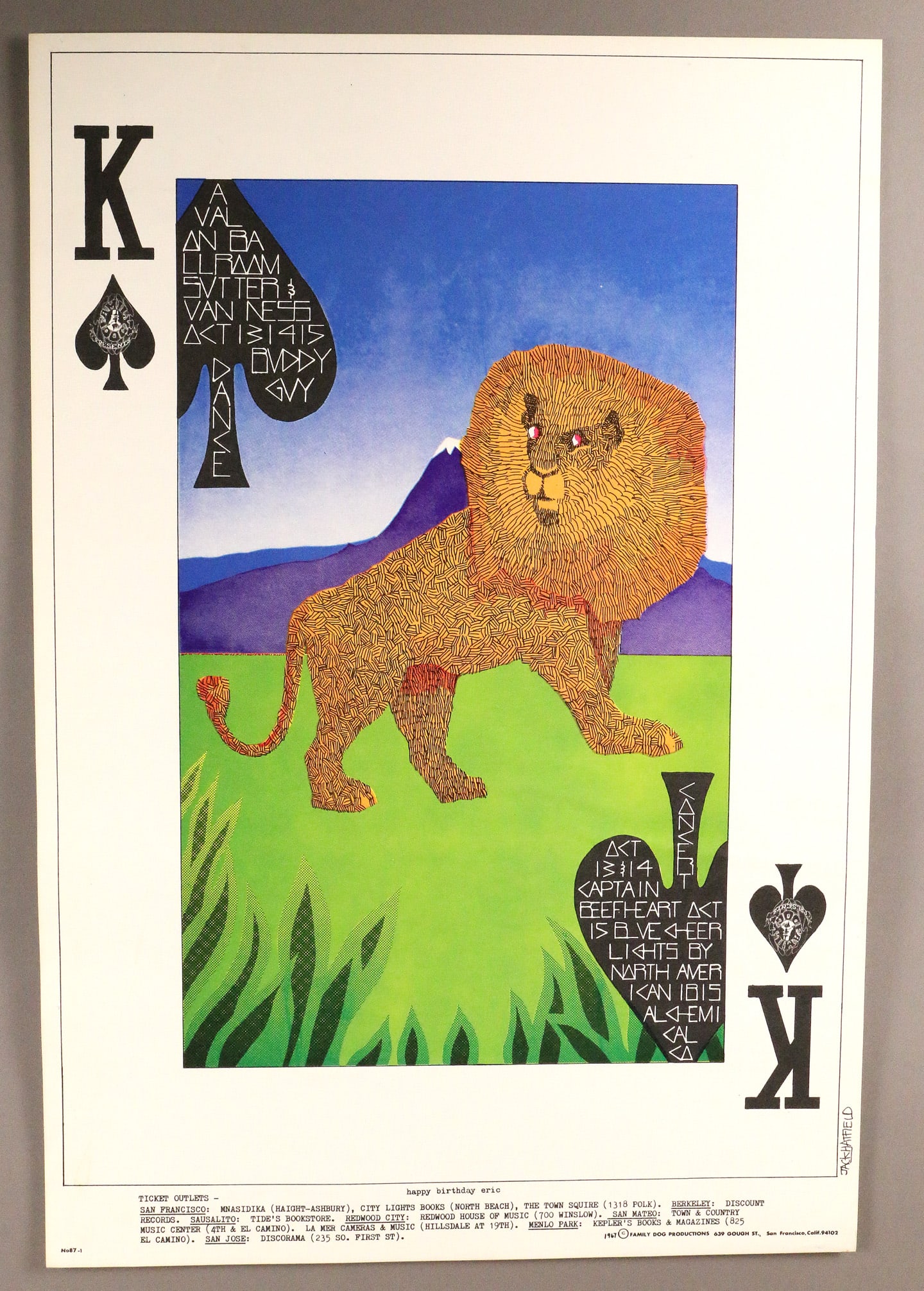 Captain Beefheart Buddy Guy FD87 Poster 1st Print (1 of 3)