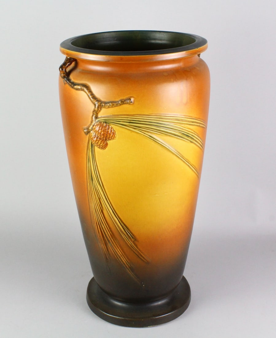 Roseville Pinecone Umbrella Stand Large Vase (1 of 5)