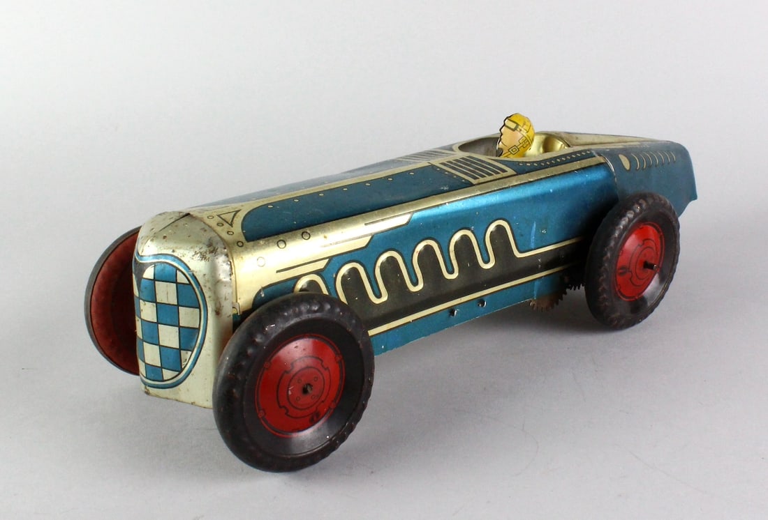 Large Marx Tin Wind Up Race Car (1 of 4)
