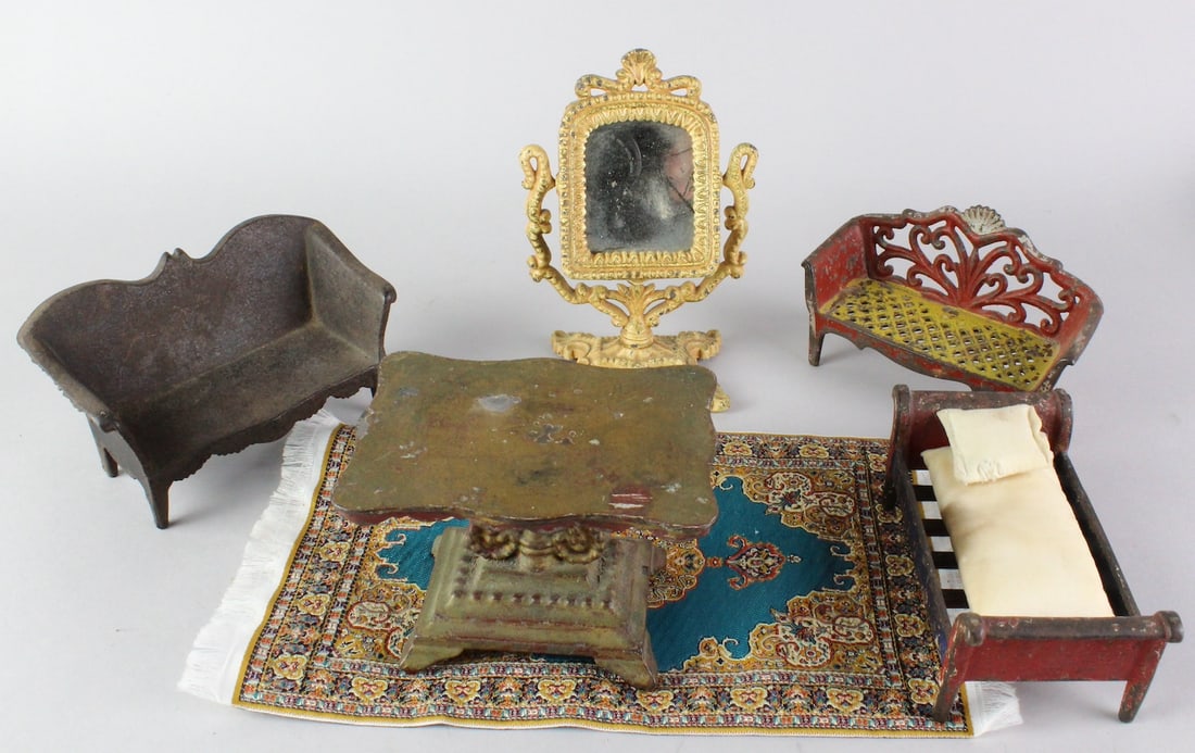 Victorian Cast Iron Parlor Furniture Stevens 1890s Doll House (1 of 3)