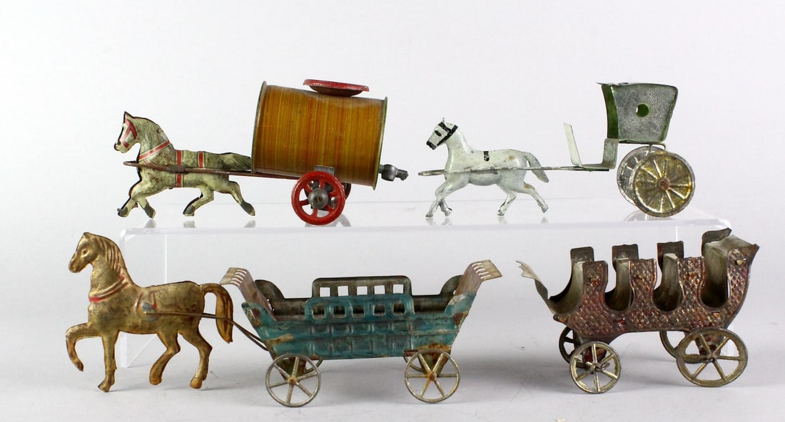 Four Fine Tin Penny Toys (1 of 3)
