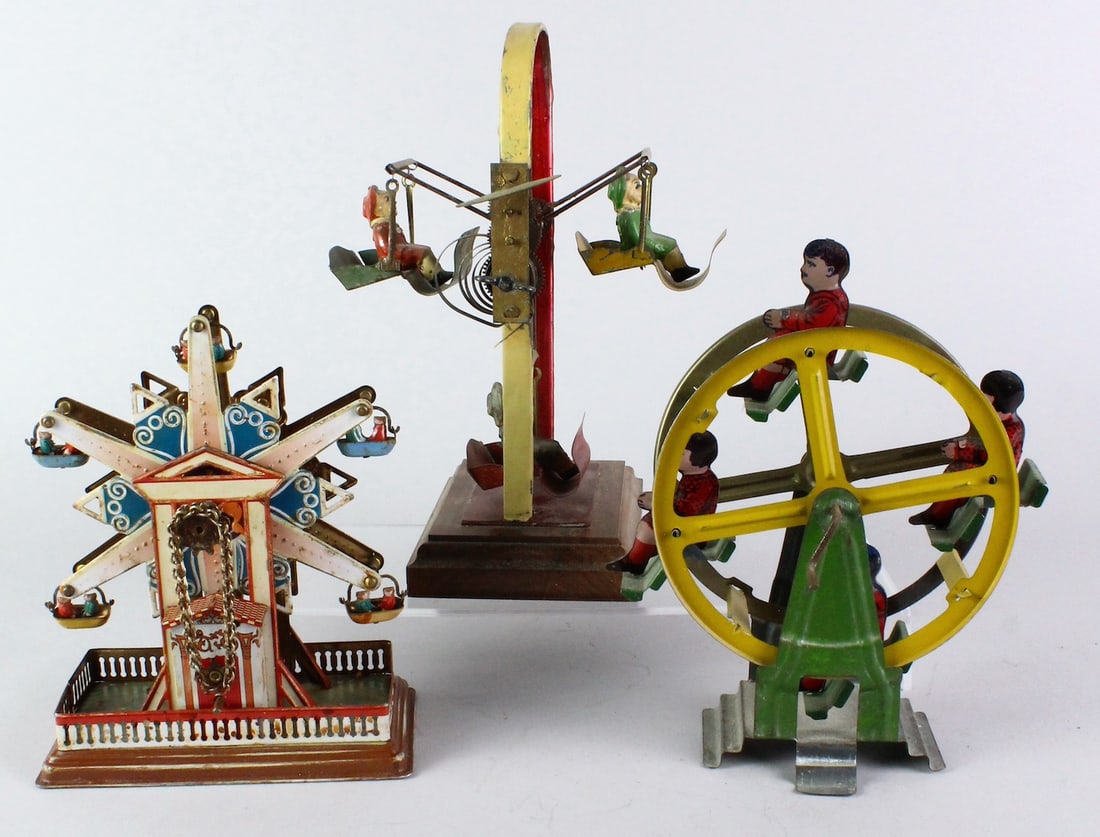 3 Tin Ferris Wheel Wind Up Toys (1 of 3)