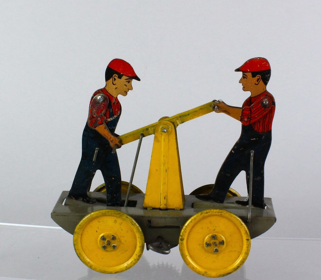 Girard Tin Wind Up Two Man Hand Car Wind Up (1 of 3)