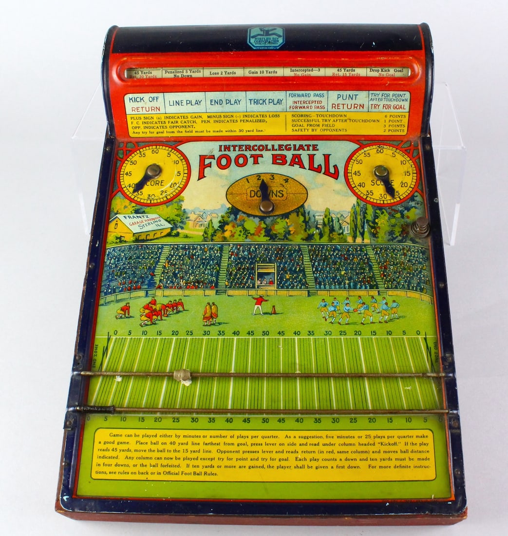 1920s Hustler Intercollegiate Football Tin Game (1 of 5)