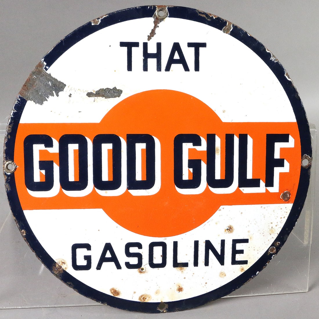 Good Gulf Gasoline Sign Porcelain 1950s (1 of 2)