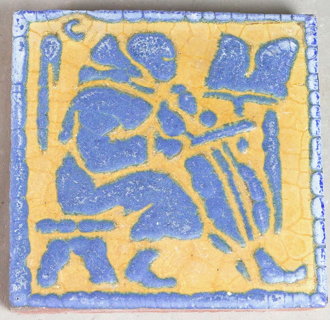 Grueby Pottery  Monk Tile 6x6 (1 of 2)